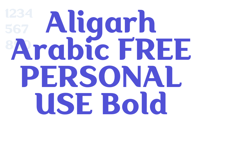 Aligarh Arabic FREE PERSONAL USE Bold-font-download