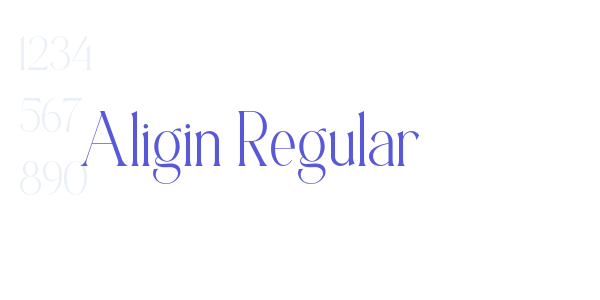 Aligin Regular font free