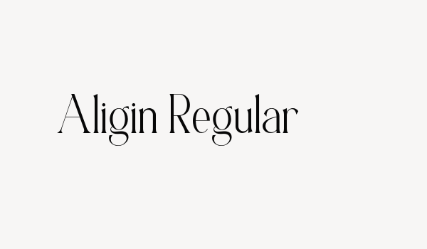 Aligin Regular Font