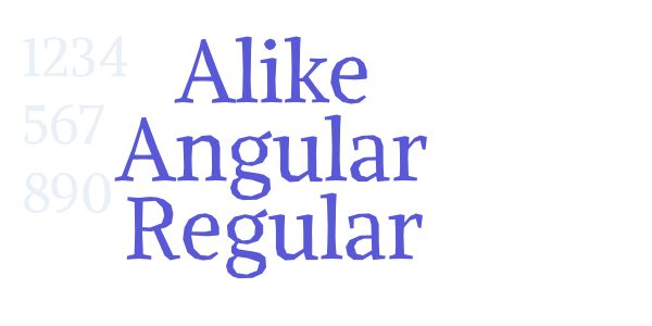 Alike Angular Regular font