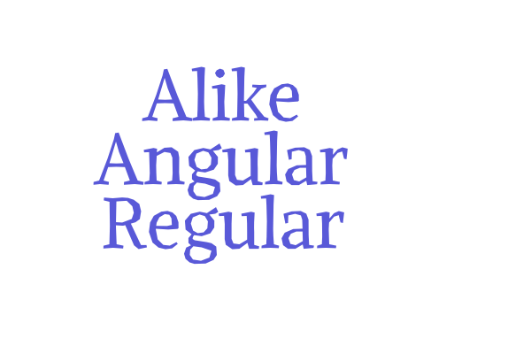 Alike Angular Regular Font