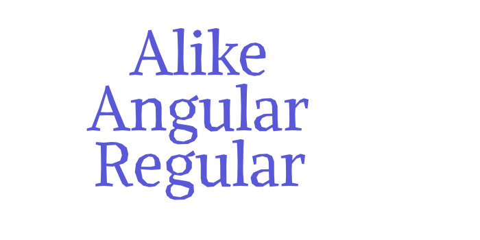 Alike Angular Regular Font Download