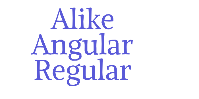 Alike Angular Regular Font