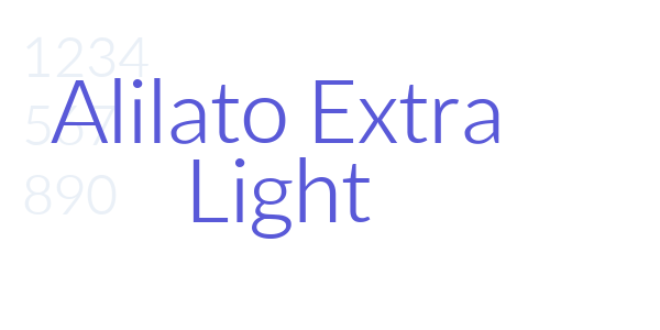 Alilato Extra Light font