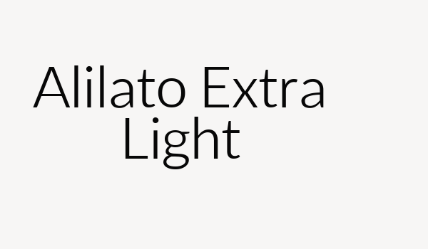 Alilato Extra Light Font