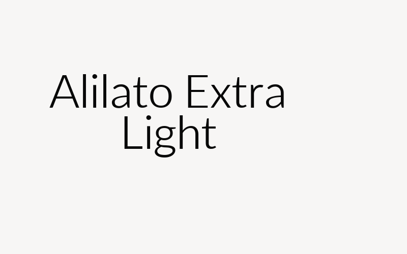 Alilato Extra Light Font