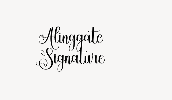 Alinggate Signature Font