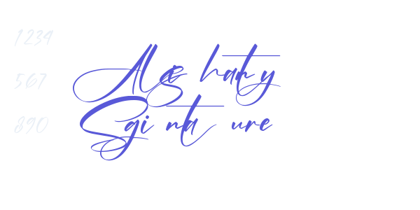 Alishanty Signature font free