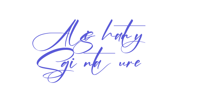 Alishanty Signature Font