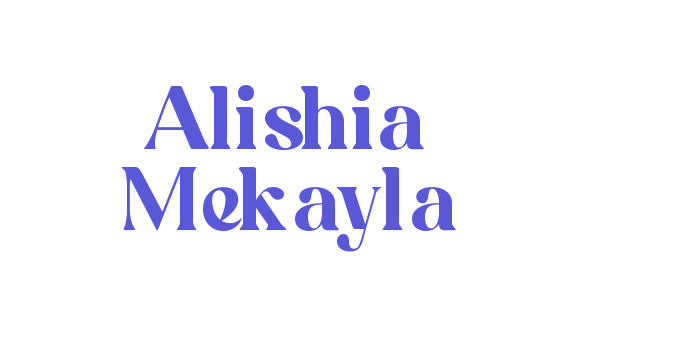 Alishia Mekayla Font Download