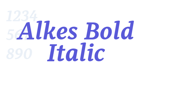 Alkes Bold Italic font