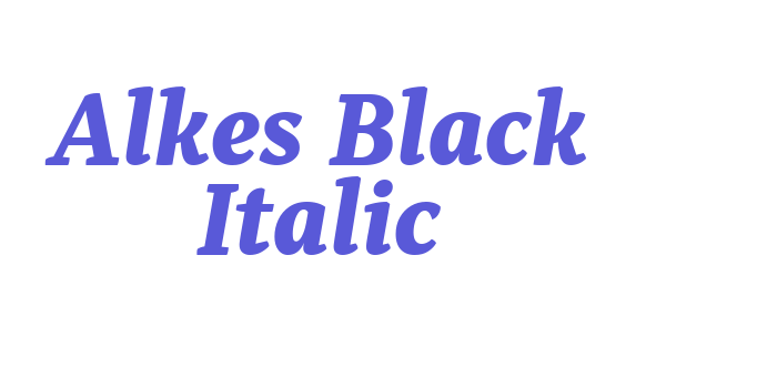 Alkes Black Italic Font Download