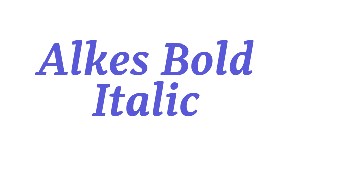 Alkes Bold Italic Font Download