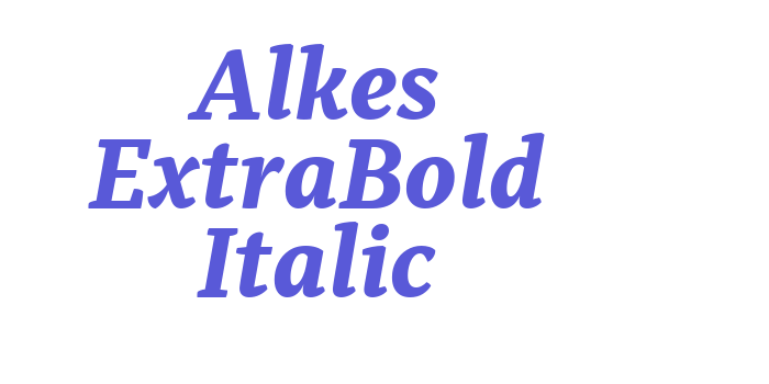 Alkes ExtraBold Italic Font Download