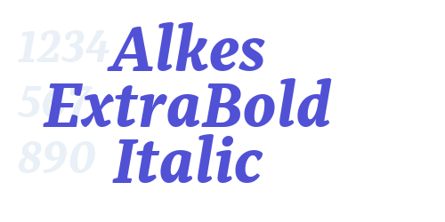 Alkes ExtraBold Italic
