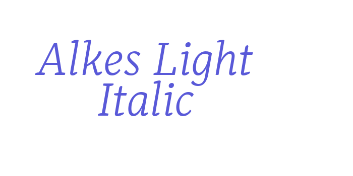 Alkes Light Italic Font Download