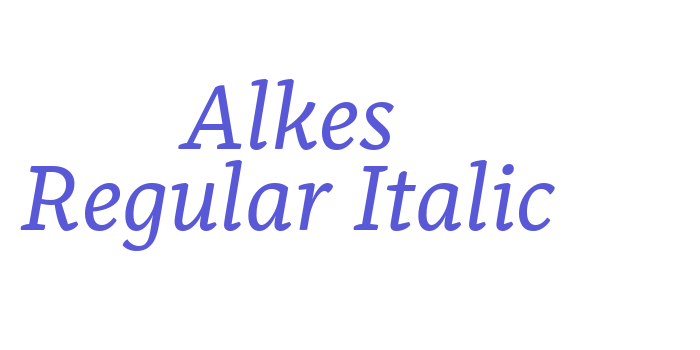 Alkes Regular Italic Font Download