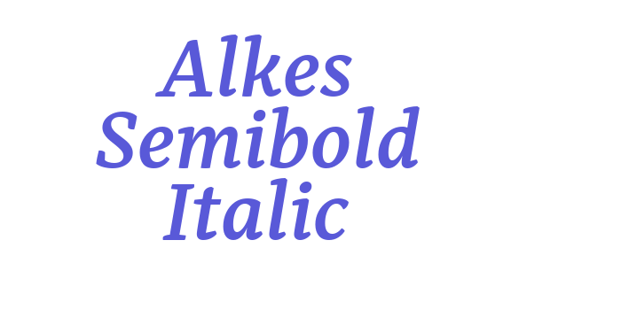 Alkes Semibold Italic Font Download