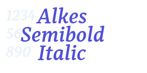 Alkes Semibold Italic