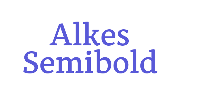 Alkes Semibold Font