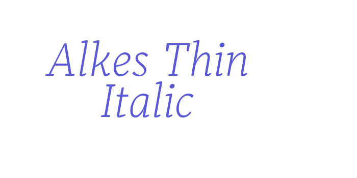 Alkes Thin Italic Font Download