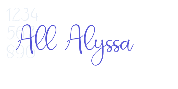 All Alyssa font free