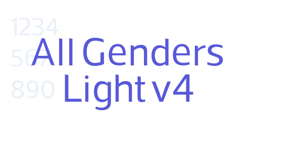 All Genders Light v4 font free