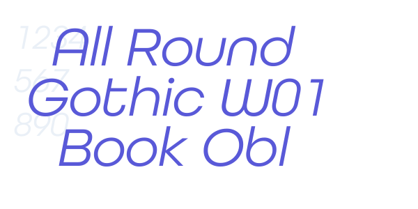 All Round Gothic W01 Book Obl font free