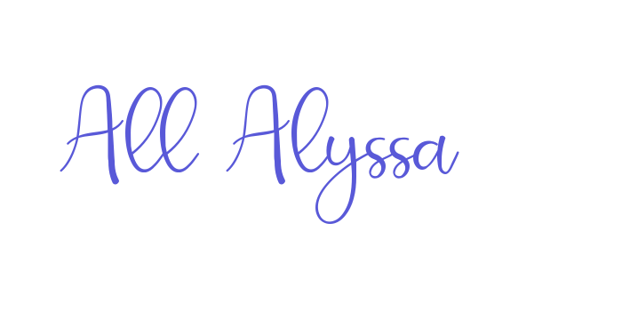 All Alyssa Font Download