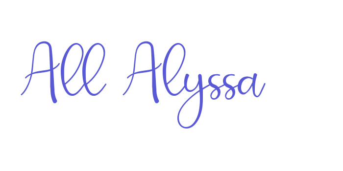 All Alyssa Font