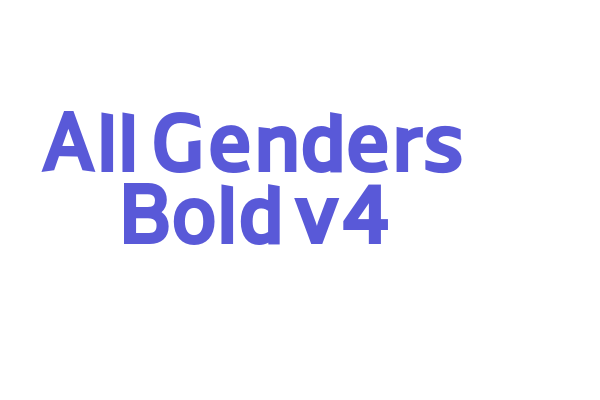 All Genders Bold v4 Font