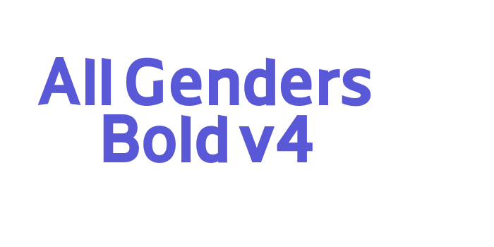 Download All Genders Bold v4 Font