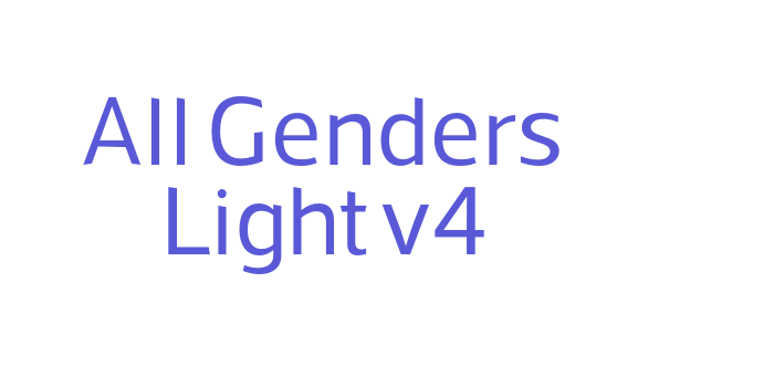 All Genders Light v4 Font Download