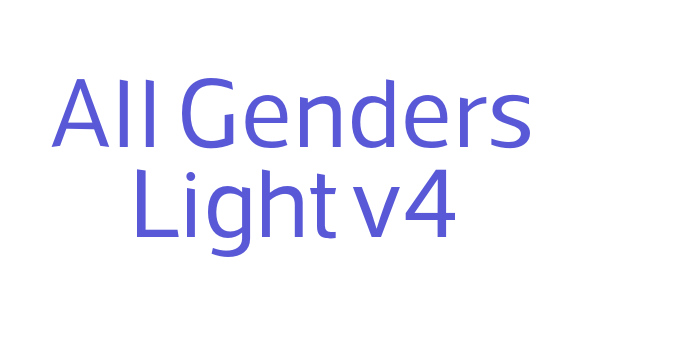 All Genders Light v4 Font