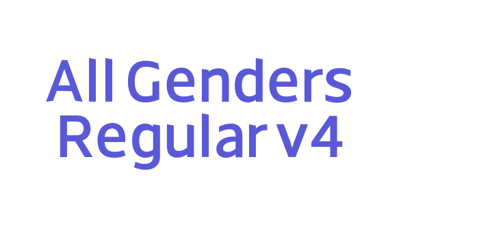 All Genders Regular v4 Font Download