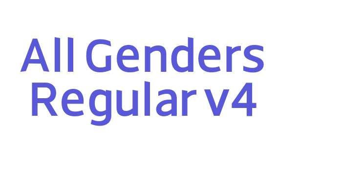 All Genders Regular v4 Font