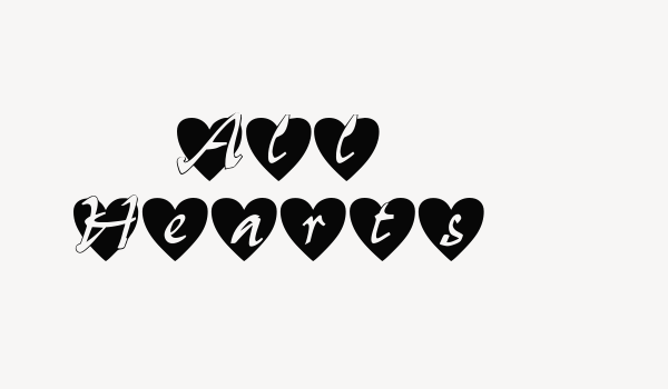 All Hearts Font