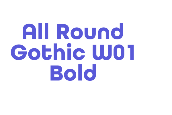 All Round Gothic W01 Bold Font