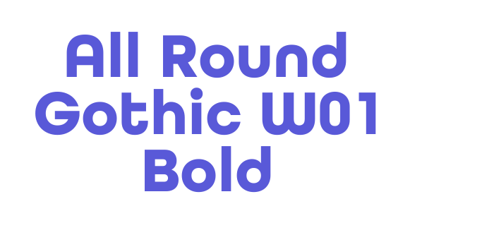 All Round Gothic W01 Bold Font Download