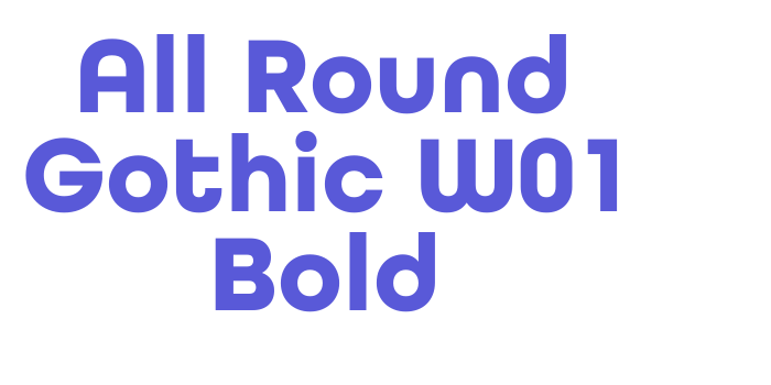 All Round Gothic W01 Bold Font