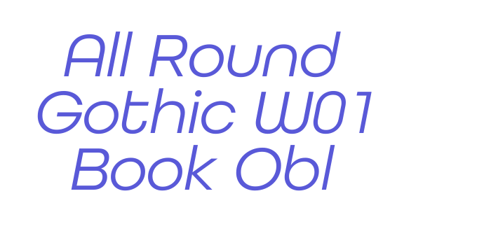 All Round Gothic W01 Book Obl Font Download