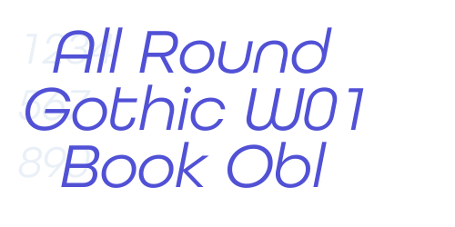 All Round Gothic W01 Book Obl-font-download