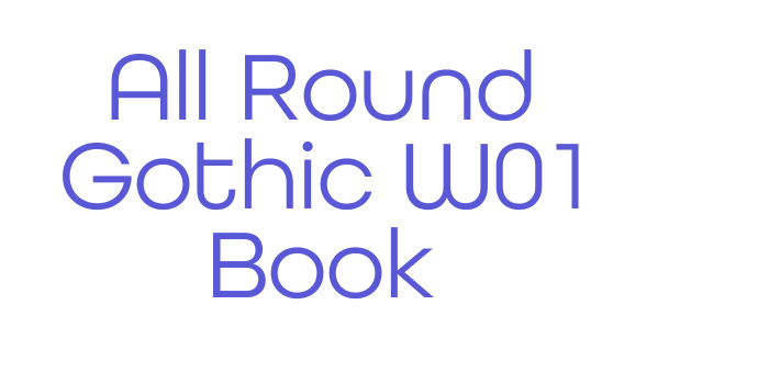 All Round Gothic W01 Book Font Download