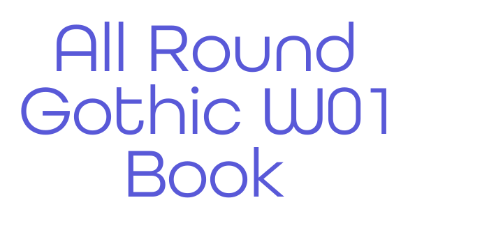 All Round Gothic W01 Book Font