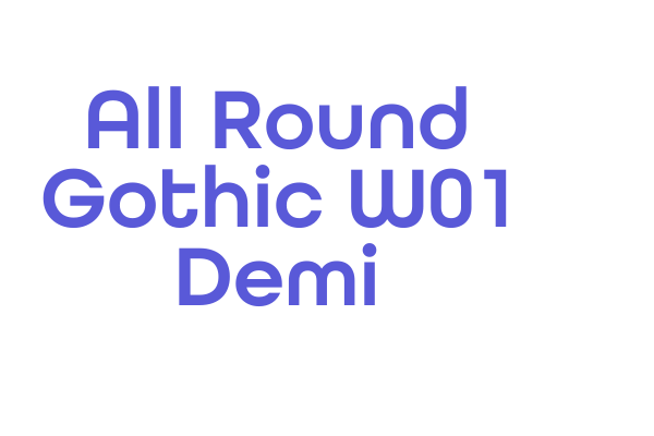 All Round Gothic W01 Demi Font