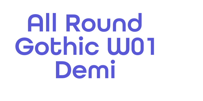 All Round Gothic W01 Demi Font Download