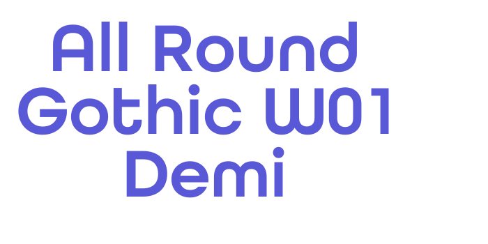 All Round Gothic W01 Demi Font