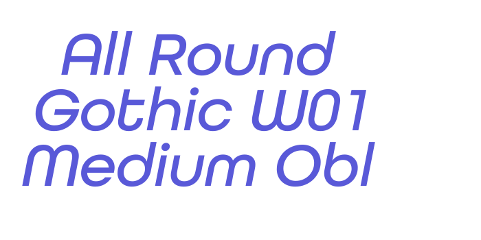 Download All Round Gothic W01 Medium Obl Font