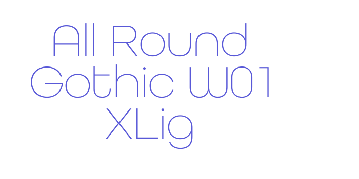 Download All Round Gothic W01 XLig Font