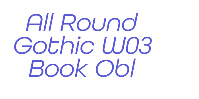 All Round Gothic W03 Book Obl Font Download